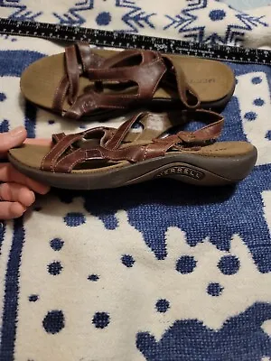Merrell Agave J36612 Women's Size 6 Brown Leather Buckle Strappy Sandals • $22