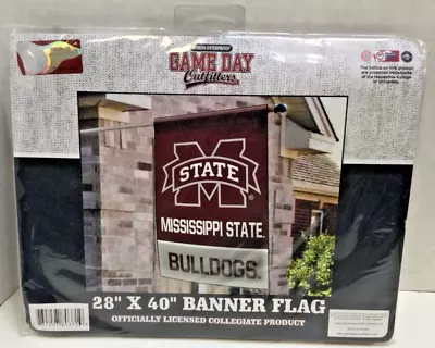 Mississippi State Bulldogs House Flag 28  X 40  MS State Flag Free Shipping! • $15.99