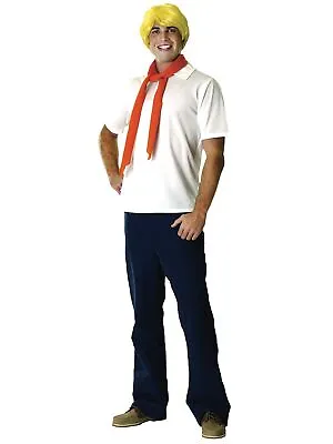 £56.53 • Buy Fred Scooby Doo Scooby-Doo Cartoon Movie Licensed Adult Mens Costume & Wig