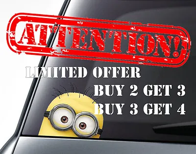 MINION Car Decal/ Sticker Van/Bumper/Window Vinyl Decal Sticker DUB • $4.99