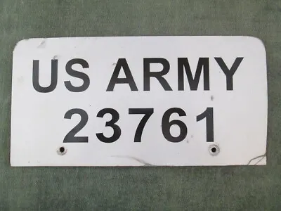 Vintage 1980's US Army License Plate # 23761 Military POLICE A-Team Forces Guard • $17.25