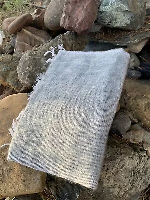 Handmade Himalayan Soft Yak Wool Scarf From Nepal - Gray White • $30