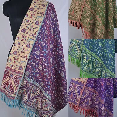 Meditation Shawl Thick Warm Yak Wool Handmade Reversible Travel Wrap • $45