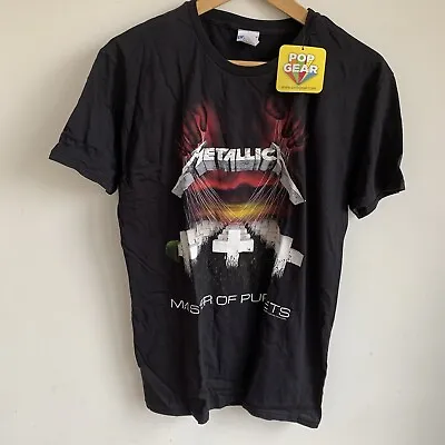 Metallica T-shirt Top Black Unisex Master Of Puppets Album Cover Sz L BNWT • £10.99