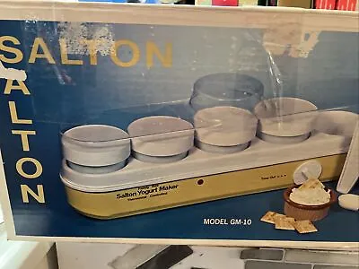 Salton Family Size Yogurt & Yo-Cheese Maker YELLOW GM-10 US Vintage Classic 1978 • $35