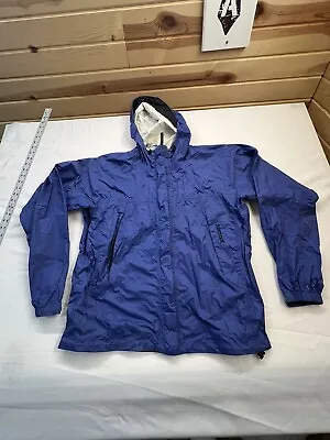 Marmot Windbreaker Rain Jacket Women's Medium Blue Full Zip Hooded Rain Vented • $14.95