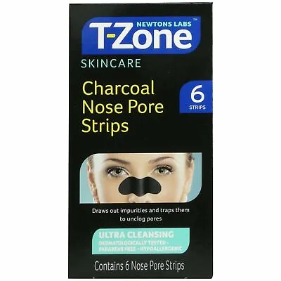 £2.90 • Buy T-Zone Charcoal Ultra Cleansing Nose Pore Strips - Pack Of 6 Strips