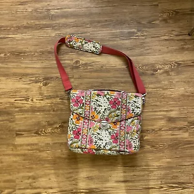 Vera Bradley Laptop Computer Portfolio Case Bag Hope Garden Flowers Colorful • $22