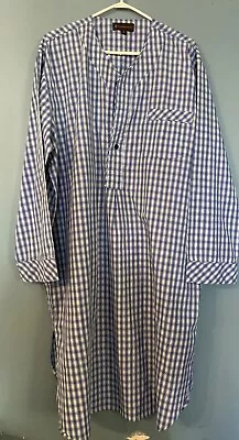 Hudson Bay Mens Nightshirt Medium Long Cotton Summer Weight • $9.46