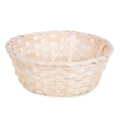 £13.99 • Buy 10 X Bamboo Bread Basket Food Storage Wicker Christmas Hamper Retail Display