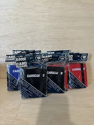 Lot 13-Card Guard Mini Binder W/ Strap Holds 40 Cards 6-Blue 5- Red & 2 Black • $36.95