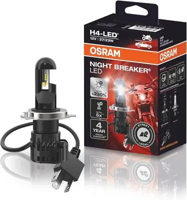 H4 OSRAM LED NIGHT BREAKER Headlights Lamps Bulbs APPROVED For Motorcycle • $81.27