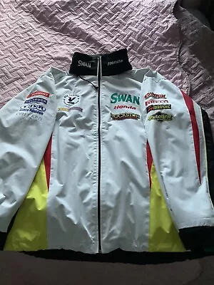 Honda Swan Soft  Shell  Supper Bike Motor Racing Hooded Jacket Full Zip • £39.99