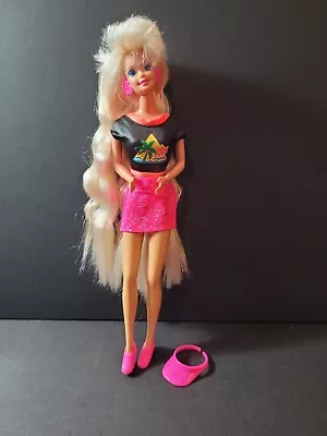 Vintage '90 Glitter Hair Barbie Doll Long Blonde Hair + Hawaiian Fun Barbie Doll • $29.44