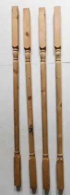 4 Vintage Wood Turned Unfinished Porch Posts Spindles Balusters 35 1/2  Lot 1 • $19.95