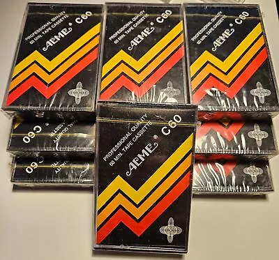 Acme Proffesional Quality C60 Sealed Lot X 10 Cassettes Tapes Mint • £62.88