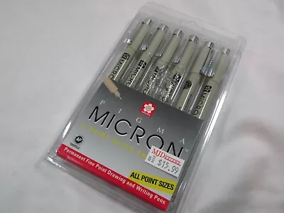 Micron Sakura 6 Point Permanent Fine Point Drawing And Writing Pens. Made Japan • $13.75