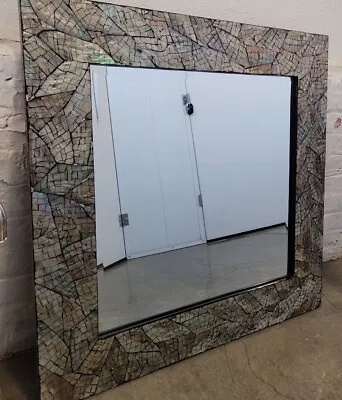 Mother Of Pearl Inlayed Modern 30  X 30  Wall Mirror • $199