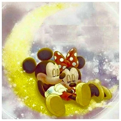 $13.95 • Buy Aus..DIY 5D DIAMOND PAINTING KIT~~MICKEY & MINNIE No6~~ FULL ROUND DRILL.30x30cm