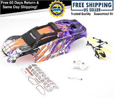 Traxxas 1/10 BRUSHLESS E-REVO 2.0 VXL BODY Shell PURPLE Orange Cover Clipless • $79.95