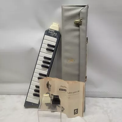 Vinatge 1970s Hohner Melodica Piano 26 W/ Case Instructions & 1 Extra Mouthpiece • $44.99