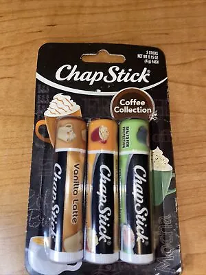 Chapstick Coffee Collection 3-Pack Vanilla Latte Carmel Macchiato Mint Mocha NEW • $9.49