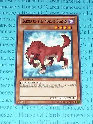 Garmr Of The Nordic Beasts STOR-EN012 Common Yu-Gi-Oh Card 1st Edition New • £0.99