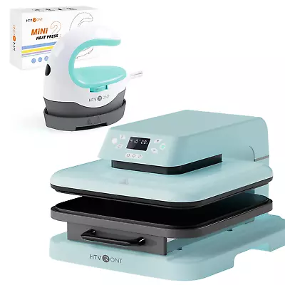 HTVRONT Auto T-Shirts Plate Heat Press Machine + Mini Heat Press Machine Bundle • $256.78