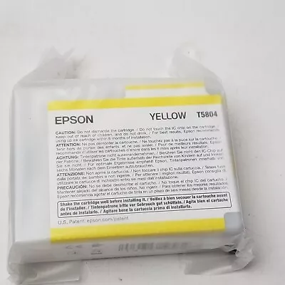 New In Box Genuine Epson Pro 3800 3880 Yellow K3 Ink T5804 T580400 • $45