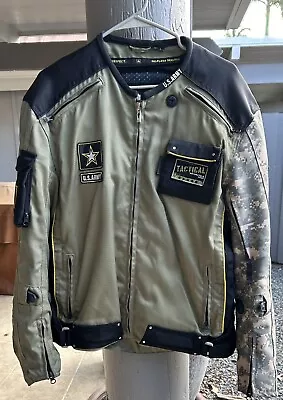 Power Trip US Army Tactical Motorcycle Gear Padded Alpha Jacket Size Lg  #IBa-50 • $69