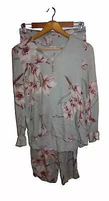 OYSHO Green 100% Pure Viscose Floral Print PJ Set Size Medium M • $39