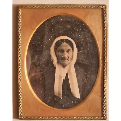 1/4th Plate Daguerreotype Of An Elderly Woman • $59.95