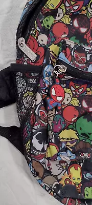 Marvel Kawaii Avengers More Book Bag Back Pack 16  Bioworld With Spiderman Charm • $9.99