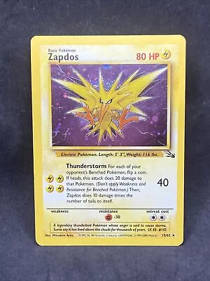 Pokemon Card - Zapdos Fossil 15/62 Holo Rare • $14