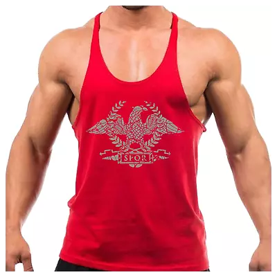 Roman Spqr Gym Vest Bodybuilding Muscle Training Weightlifting Top • £8.99