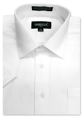 Mens Solid SHORT SLeeve Premium Regular Fit Dress Shirts 26 Colors Size S~5XL • $22.99