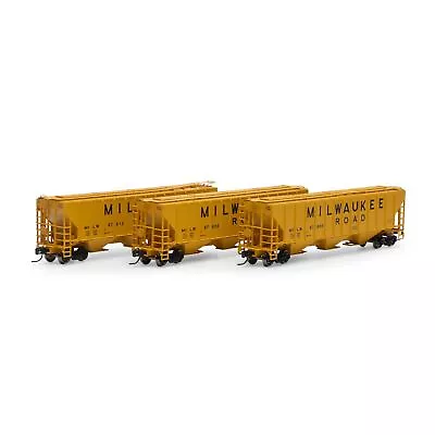 Athearn ATH27412 PS 4427 Covered Hopper - MILW (3-Pack) Freight Cars N Scale • $84.99