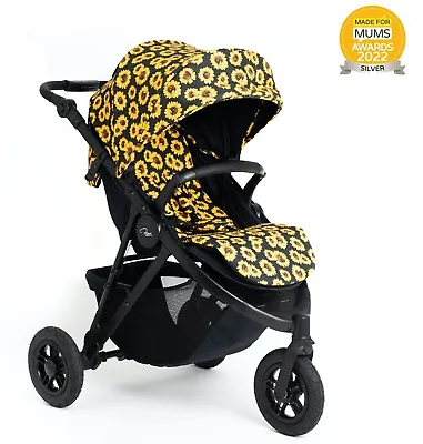 £319 • Buy Roma Atlas 3 Wheel Pram - All-Terrain Stroller Suitable From Newborn Sunflower