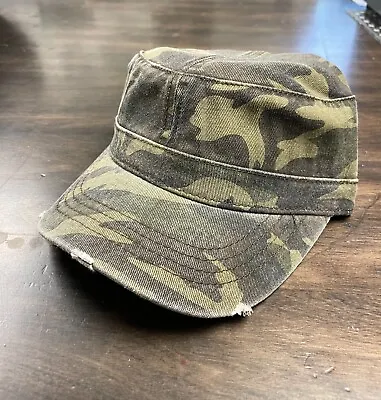 Vintage Camo Otto Cadet Military Army Style Hat New • $8.50