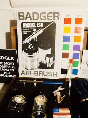 Vtg Badger Airbrush Kit 150-4 PK Case Air Brush Painting Kit • $60