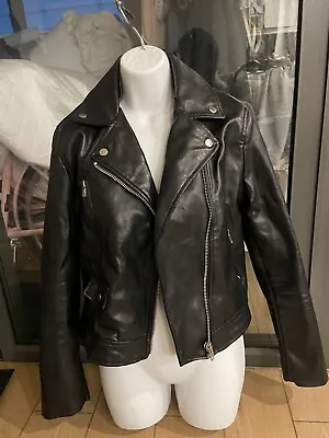 $12 • Buy ASOS - Women's Leather Look Jacket Size 12