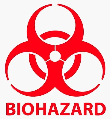 2  - 24  BIOHAZARD WARNING Decal Vinyl Sticker Logo & Label Pick SIZE & COLOR • $1.79