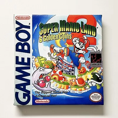 Super Mario Land 2 Nintendo Game Boy Cover Art Gallery Wrapped Canvas 12x12 • $30.56