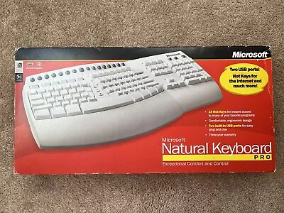 VGC W BOX Microsoft Natural Keyboard Pro Wired USB & 6 Pin Serial Model RT9431 • $60.60