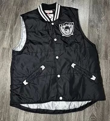 Mitchell & Ness Throwbacks Raiders Vest Embroidered Team Logo Men's XL • $50