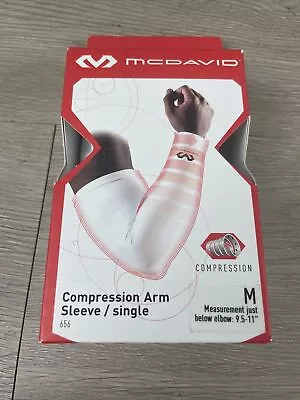 McDavid Adult Compression Arm Sleeve - White Medium 9.5-11” • $9.99