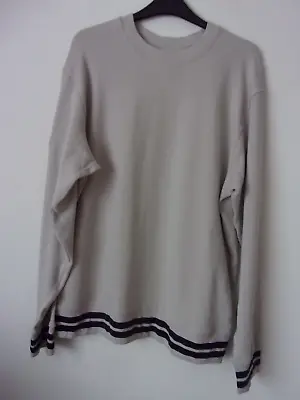 Men's Jachs New York Light Beige Jersey Lounge Wear Top Sweatshirt Size: XL • £3.99