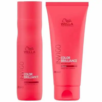 £21.99 • Buy Wella Invigo Colour Brilliance Shampoo 250ml And Conditioner 200ml Set Coarse