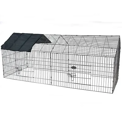 £31.99 • Buy Metal Run Rabbit Guinea Pig Chicken Duck Ferret Dog Cat Pet Enclosure Roof Hutch