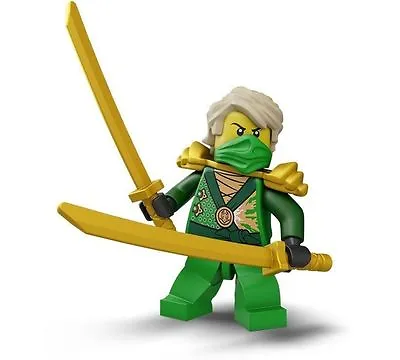  LEGO Green Ninja Ninjago Lloyd Minifigure With 2 Gold Swords 70722 New  • $34.11